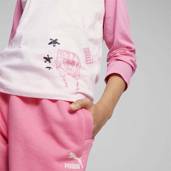 PUMA x SPONGEBOB SQUAREPANTS Kids' Long Sleeve Tee, Frosty Pink, extralarge