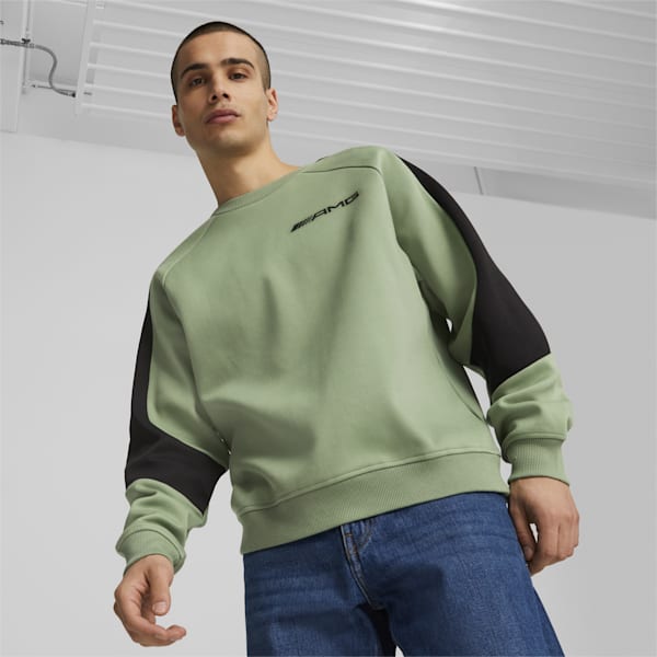 Mercedes-AMG Men's Motorsport Sweatshirt, Dusty Green, extralarge-IND