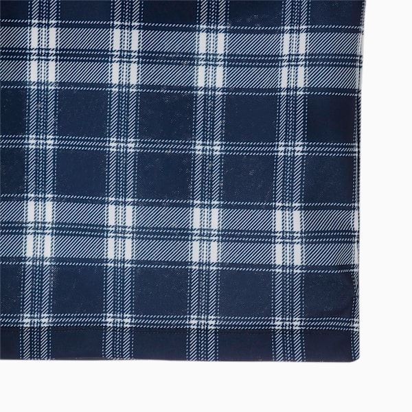 メンズ ゴルフ PLAID グラフィック 半袖 ポロシャツ, Navy Blazer, extralarge-JPN