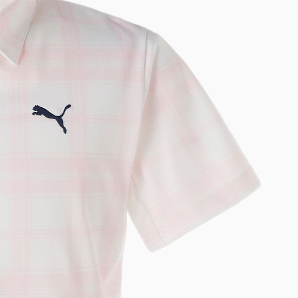 メンズ ゴルフ PLAID グラフィック 半袖 ポロシャツ, Pearl Pink, extralarge-JPN