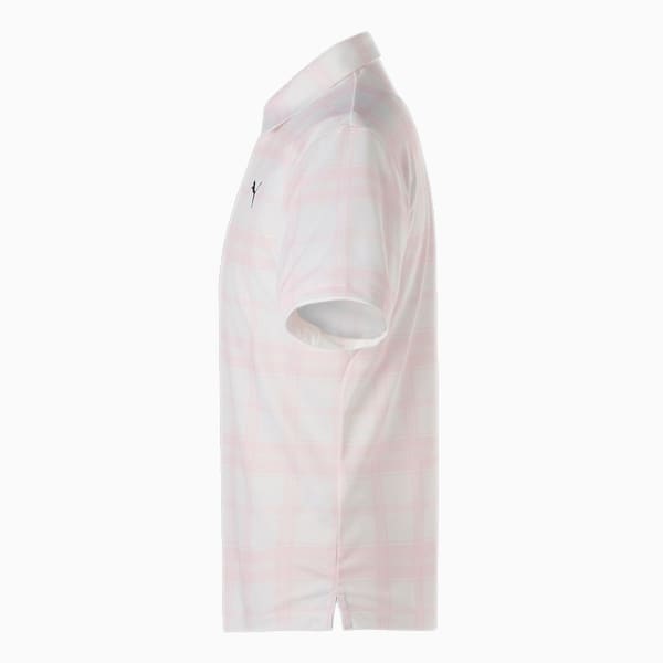 メンズ ゴルフ PLAID グラフィック 半袖 ポロシャツ, Pearl Pink, extralarge-JPN