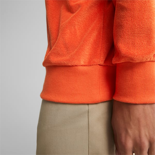 CLASSICS Towelling Crew Men's Sweatshirt, Chili Powder