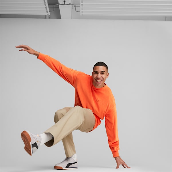 CLASSICS Towelling Crew Men's Sweatshirt, Chili Powder