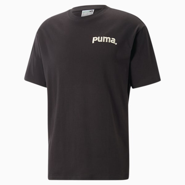 メンズ PUMA TEAM グラフィック Tシャツ, PUMA Black, extralarge-JPN