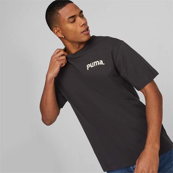 メンズ PUMA TEAM グラフィック Tシャツ, PUMA Black, extralarge-JPN