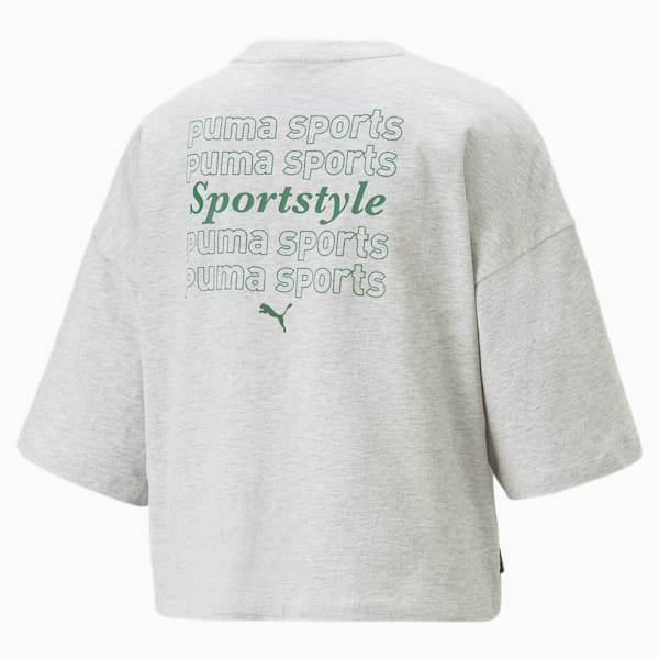 ウィメンズ PUMA TEAM グラフィック Tシャツ, Light Gray Heather, extralarge-JPN