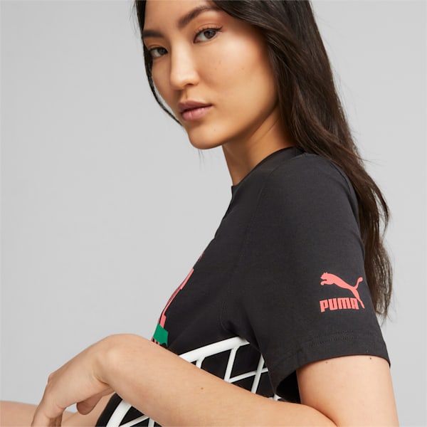 PUMA Worldwide Unisex Regular Fit Graphic Tee, PUMA Black, extralarge-IND