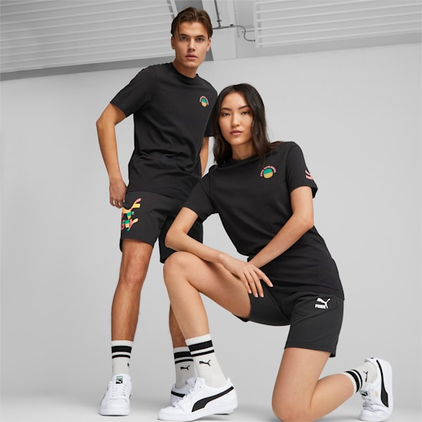 Worldwide Graphic Regular Fit T-Shirt, PUMA Black, extralarge-IND