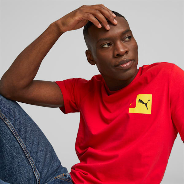 GRAPHICS Blocks Men's Regular Fit T-Shirt, PUMA Red, extralarge-IND