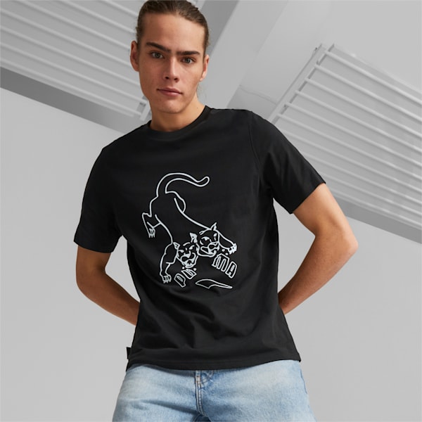 GRAPHICS Cerberus Men's Regular Fit T-Shirt, PUMA Black, extralarge-IND