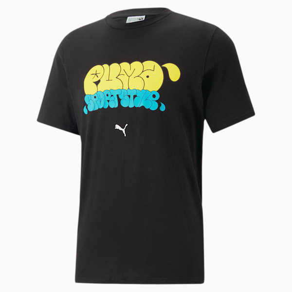 GRAPHICS Puma Graffiti Men's Regular Fit T-Shirt, PUMA Black, extralarge-IND