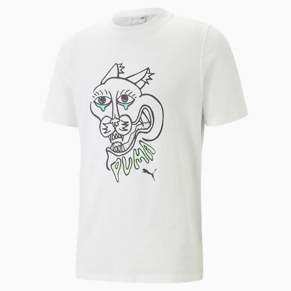 GRAPHICS Crying Cat Men's Regular Fit T-Shirt, PUMA White, extralarge-IND