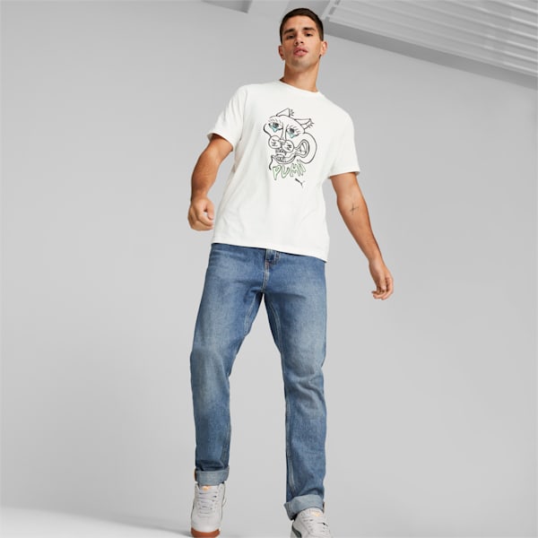 GRAPHICS Crying Cat Men's Regular Fit T-Shirt, PUMA White, extralarge-IND