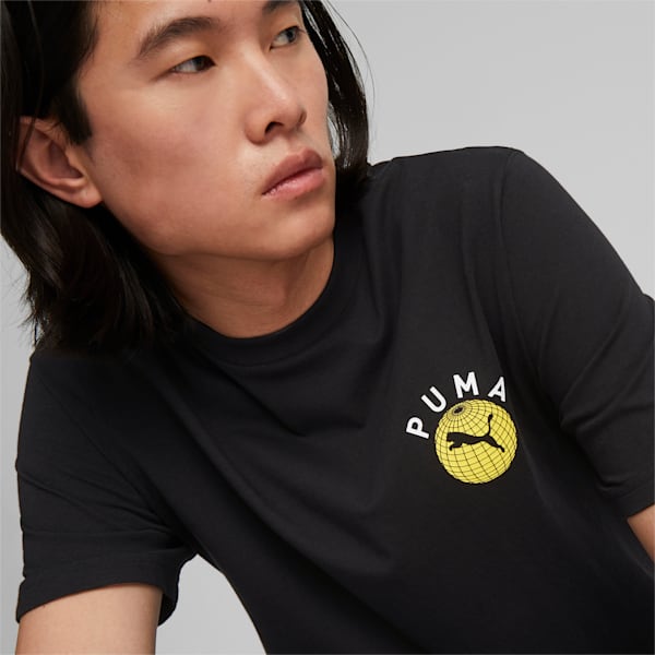 メンズ グラフィックス PUMA GLOBE Tシャツ, PUMA Black, extralarge-JPN