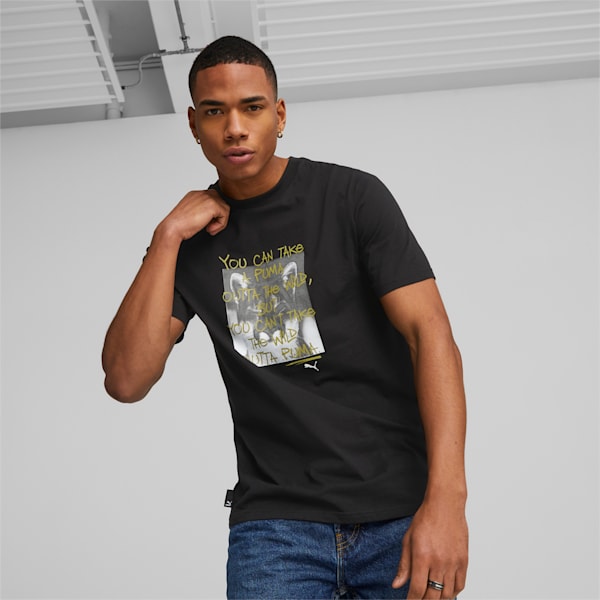 メンズ グラフィックス WILD CAT Tシャツ, PUMA Black, extralarge-JPN