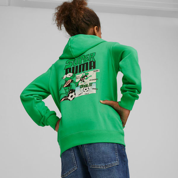 Classics SUPER PUMA Youth Hoodie, Grassy Green, extralarge-IND