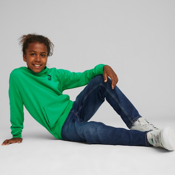 Classics SUPER PUMA Youth Hoodie, Grassy Green, extralarge-IND