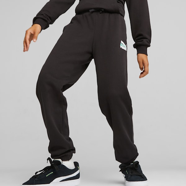 Pantalon en molleton Classics SUPER PUMA, jeunes, PUMA Black, extralarge