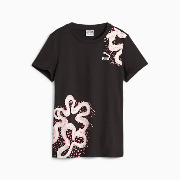 Classics Flower Youth Logo T-shirt, PUMA Black, extralarge-IND
