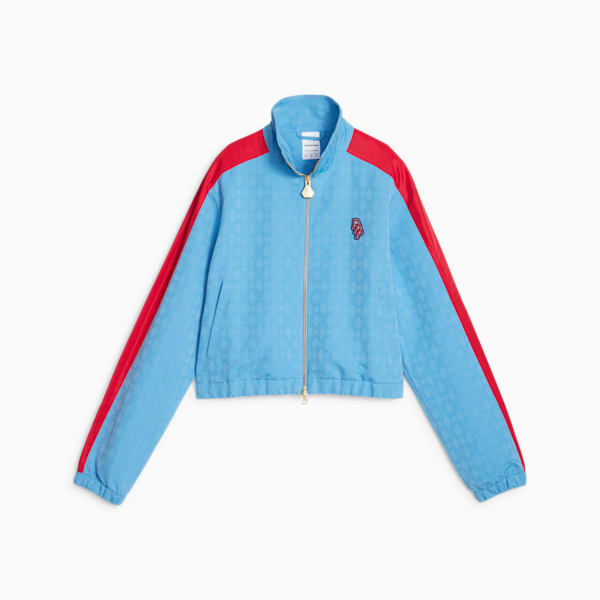 Chamarra de pista T7 de PUMA x DAPPER DAN para mujer, Regal Blue, extralarge