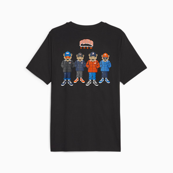 SPORTSTYLE CREW Men's Graphic Tee, PUMA Black, extralarge
