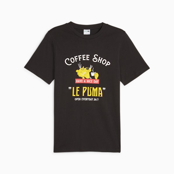 LE Men's Graphic T-shirt, PUMA Black, extralarge-IND