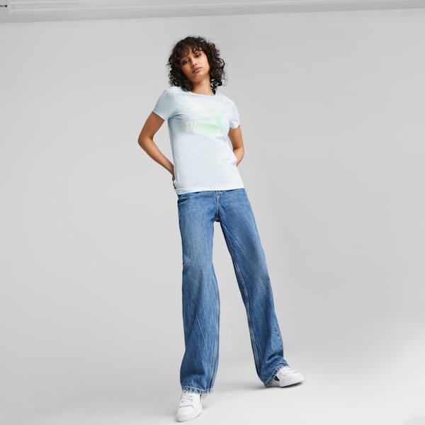 t-shirt à logo Classics Infill Femme, Icy Blue-beach days, extralarge