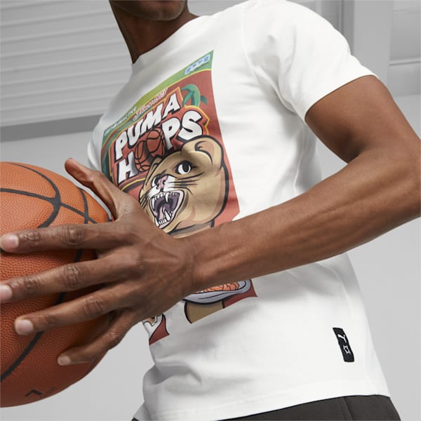 メンズ バスケットボール ディラン シリアル ボックス Tシャツ, PUMA White, extralarge-JPN