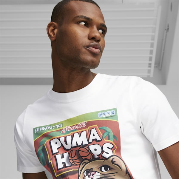 メンズ バスケットボール ディラン シリアル ボックス Tシャツ, PUMA White, extralarge-JPN