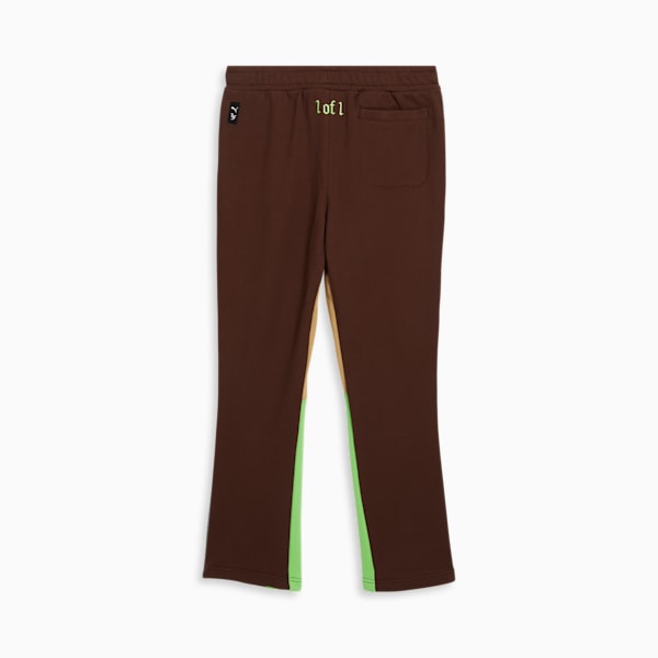 Pantalon d'entrainement PUMA HOOPS x LAFRANCÉ Homme, Chestnut Brown-Sand Dune-Green Gecko, extralarge