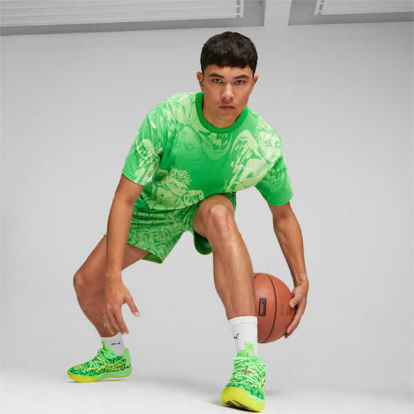 メンズ バスケットボール HOOPS x LAFRANCE AOP Tシャツ, PUMA Green, extralarge-JPN