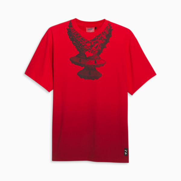 メンズ バスケットボール HOOPS x LAFRANCE ホリデイ Tシャツ, For All Time Red, extralarge-AUS