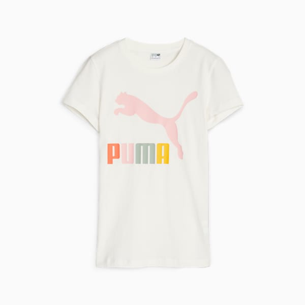 Playera con logotipo Mujer CLASSICS, Warm White, extralarge