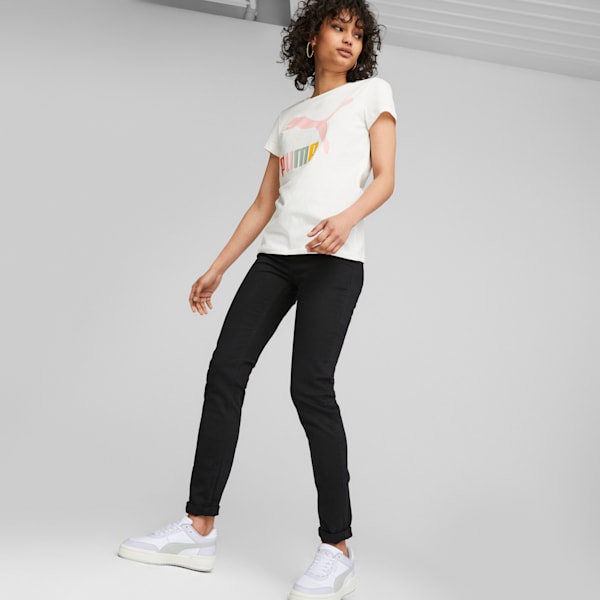 Playera con logotipo Mujer CLASSICS, Warm White, extralarge