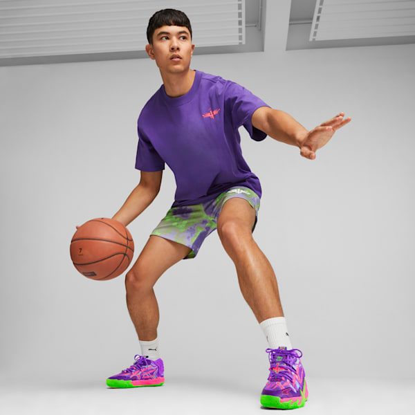 MELO x TOXIC Men's Basketball Shorts, Team Violet, extralarge-IND