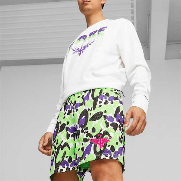 MELO x TOXIC Men's Basketball Shorts, Green Gecko, extralarge-IND