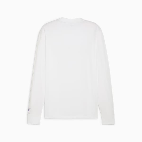 MELO X TOXIC Men's Long Sleeve Basketball T-shirt, PUMA White, extralarge-IND