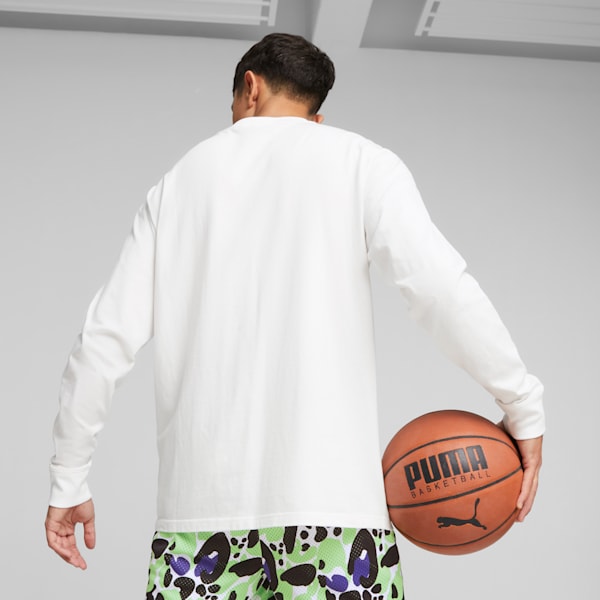 Playera de baloncesto Manga Larga PUMA x LAMELO BALL Toxic para hombre, PUMA White, extralarge