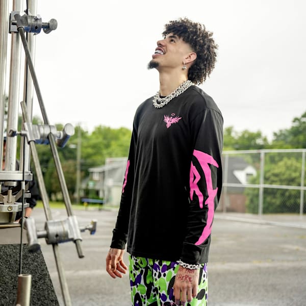 メンズ バスケットボール MELO x TOXIC 長袖 Tシャツ2, PUMA Black, extralarge-JPN