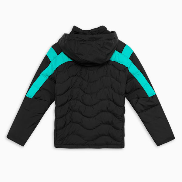 Mercedes-AMG PETRONAS MT7 Ecolit Youth Padded Jacket, PUMA Black, extralarge-IND