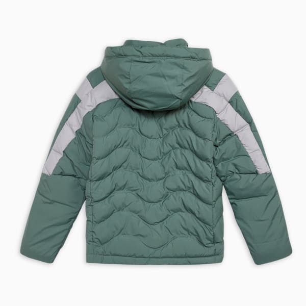 Mercedes-AMG PETRONAS MT7 Ecolit Youth Padded Jacket, Eucalyptus, extralarge-IND
