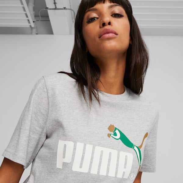 Playera CLASSICS PUMA celebración del 75 aniversario para hombre, Light Gray Heather, extralarge