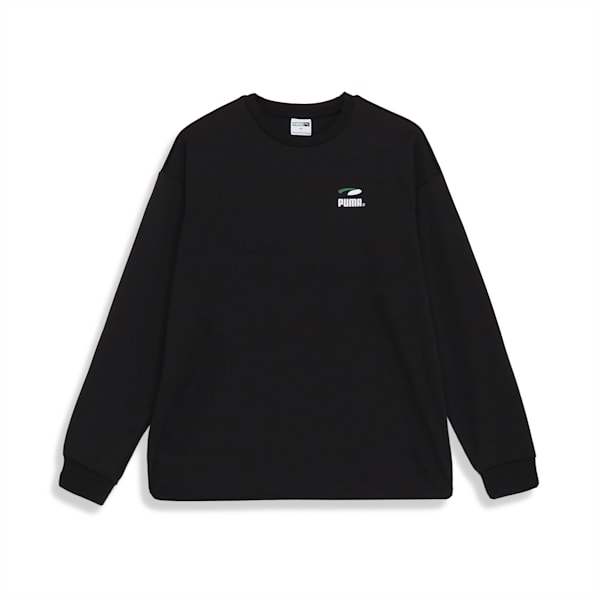 メンズ スケートボード 長袖 Tシャツ PES, PUMA Black, extralarge-JPN
