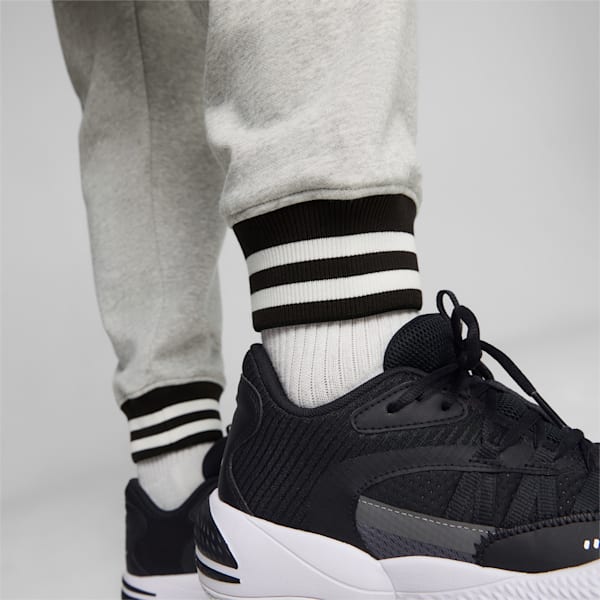 Franchise Core Men's Basketball Sweat Pants, Light Gray Heather-PUMA Black, extralarge-IND