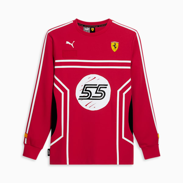 Camisa de malla SCUDERIA FERRARI x JOSHUA VIDES para hombre, Rosso Corsa, extralarge