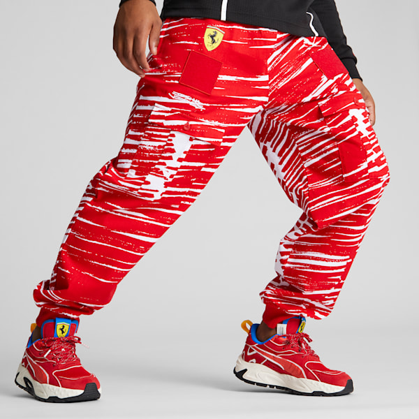 Pantalón de carrera SCUDERIA FERRARI x JOSHUA VIDES para hombre, Rosso Corsa, extralarge