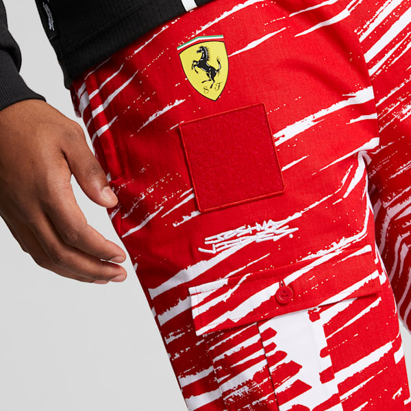 Pantalón de carrera SCUDERIA FERRARI x JOSHUA VIDES para hombre, Rosso Corsa, extralarge