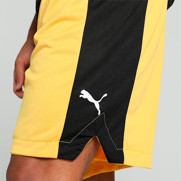 Shot Blocker Men's Basketball Shorts, Yellow Sizzle-PUMA Black, extralarge-IND