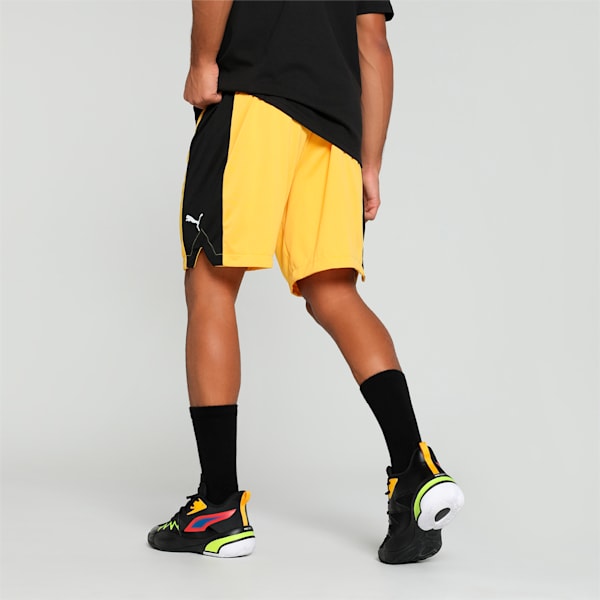 Shot Blocker Men's Basketball Shorts, Yellow Sizzle-PUMA Black, extralarge-IND