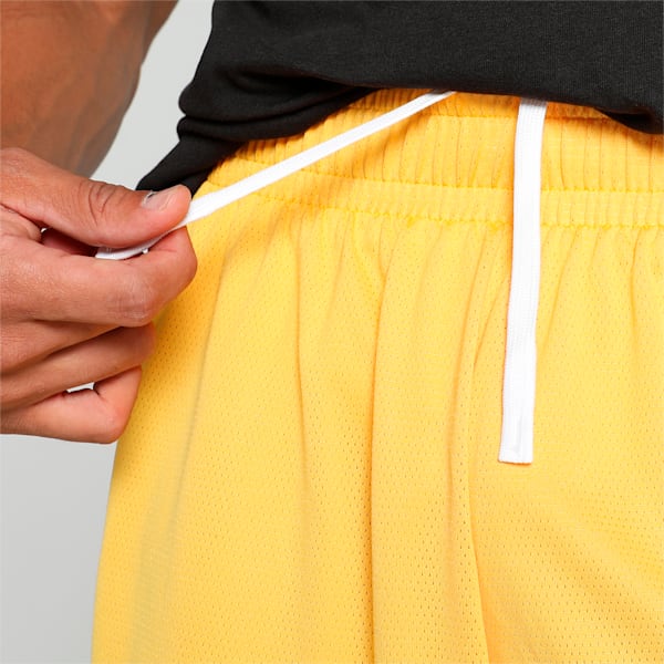 Shot Blocker Men's Basketball Shorts, Yellow Sizzle-PUMA Black, extralarge-IND